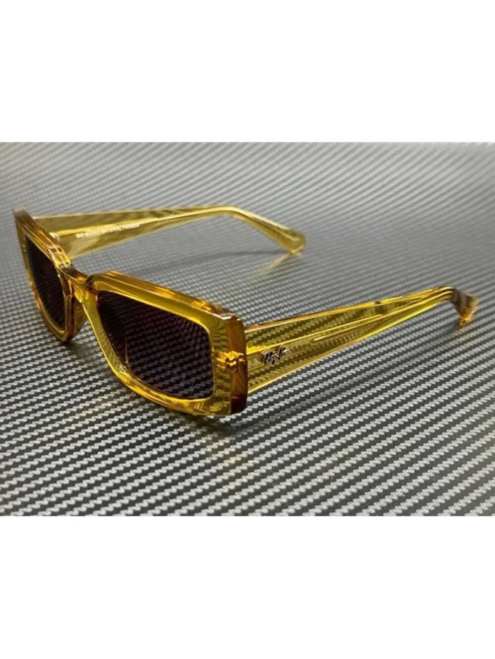 New Ray Ban Men Transparent Yellow Sunglasses 54-21-140
